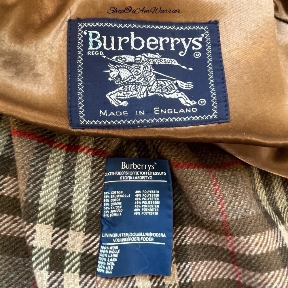 Vintage Burberrys London Long Wool Lined Trench Coat *shop@iAmWarrior - Picture 11 of 16